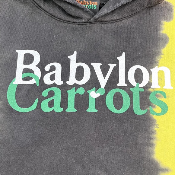 Carrots Babylon Hoodie Sweatshirt Adult Small Black Yellow Anwar Stacked Logo - Picture 3 of 10